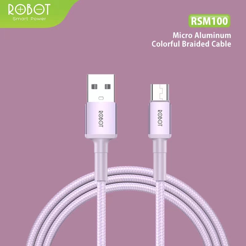 Kabel Data ROBOT RSC100 RSM100 RSL100 Type C Micro USB Lighting 1 Meter Original