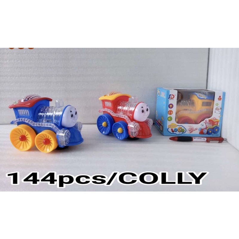 mainan kereta api train thomas funny loco bump n go lampu dan suara
