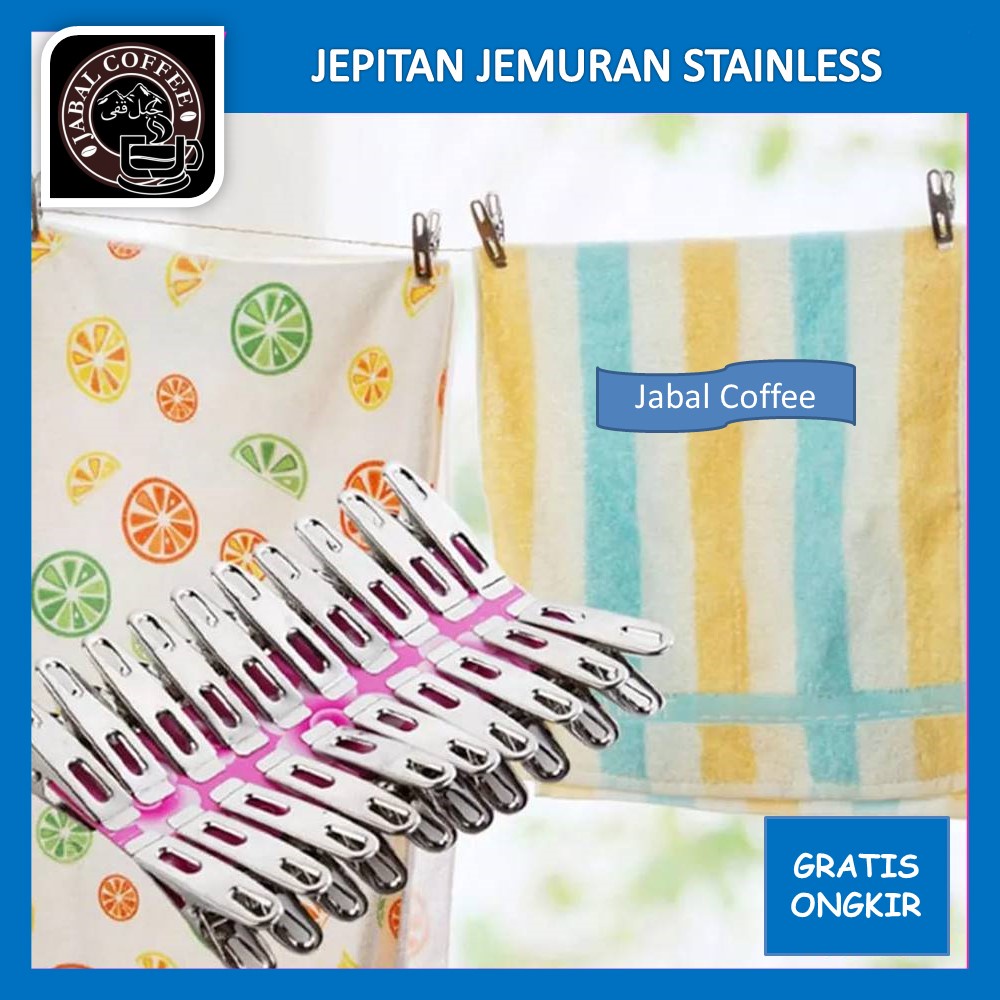 Jepitan Baju Pakaian / Jepitan Jemuran Stainless Steel / Penjepit Jemuran Baju Laundry