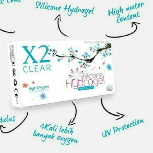 X2 SANSO CLEAR Silicone Hydrogel / X2 Sanso Bening Bulanan
