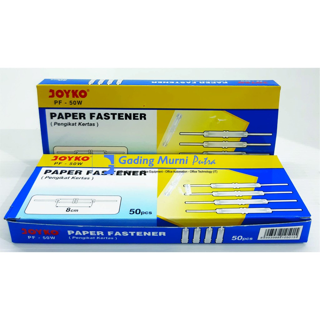 

Paper Fastener / Acco Plastik / Pengikat Kertas Joyko PF - 50 W Putih / Acco