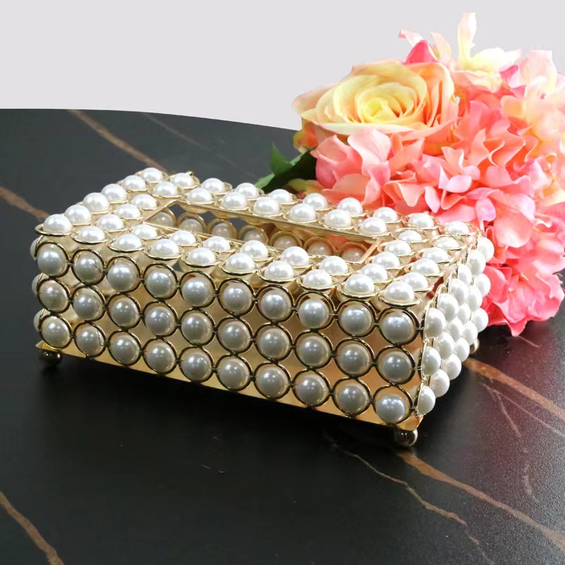 TEMPAT TISU SWAROVSKI EMAS CANTIK CRYSTAL GOLD TISSUE BOX BLING