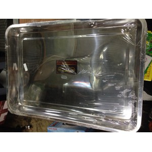 nampan stainless ukuran 50x35x4 cm
