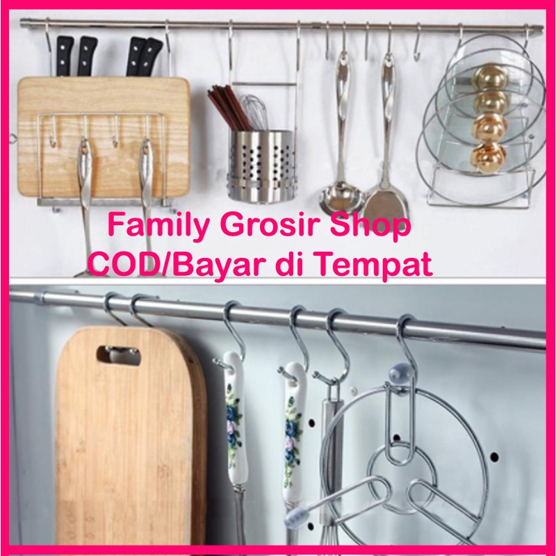 Gantungan Hook Stainless Bentuk huruf S untuk Baju Peralatan Dapur dll