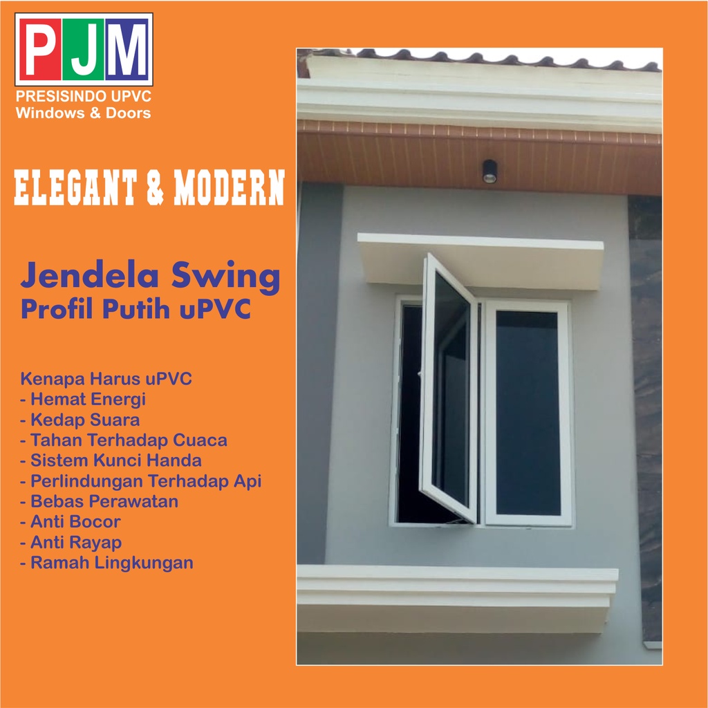 Jendela Rumah Swing uPVC
