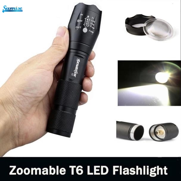 Lampu Senter Led T6 Mini Portable Anti Air Rechargeable Dengan Zoom