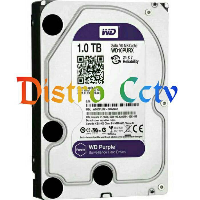 Hard Disk 1.0 TB WD Purple Garansi Resmi 3 Tahun...