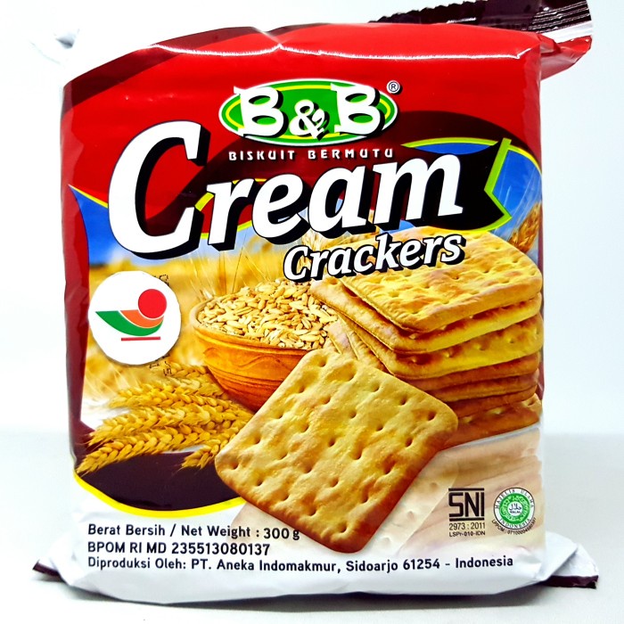 

B&B CREAM CRACKERS 300gr | KUE MALKIST GABIN ASIN ANEKA BIS ANEKABIS