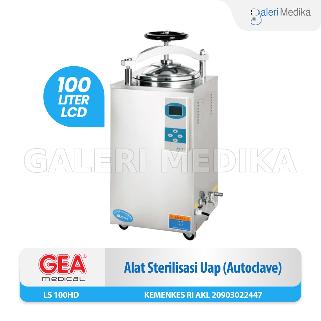 Autoclave 100 Liter GEA LS-100HD LCD Display Dengan Timer