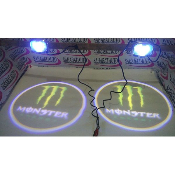 Lampu Led Pintu Monster Energy Mobil Banyak Variasi Logo