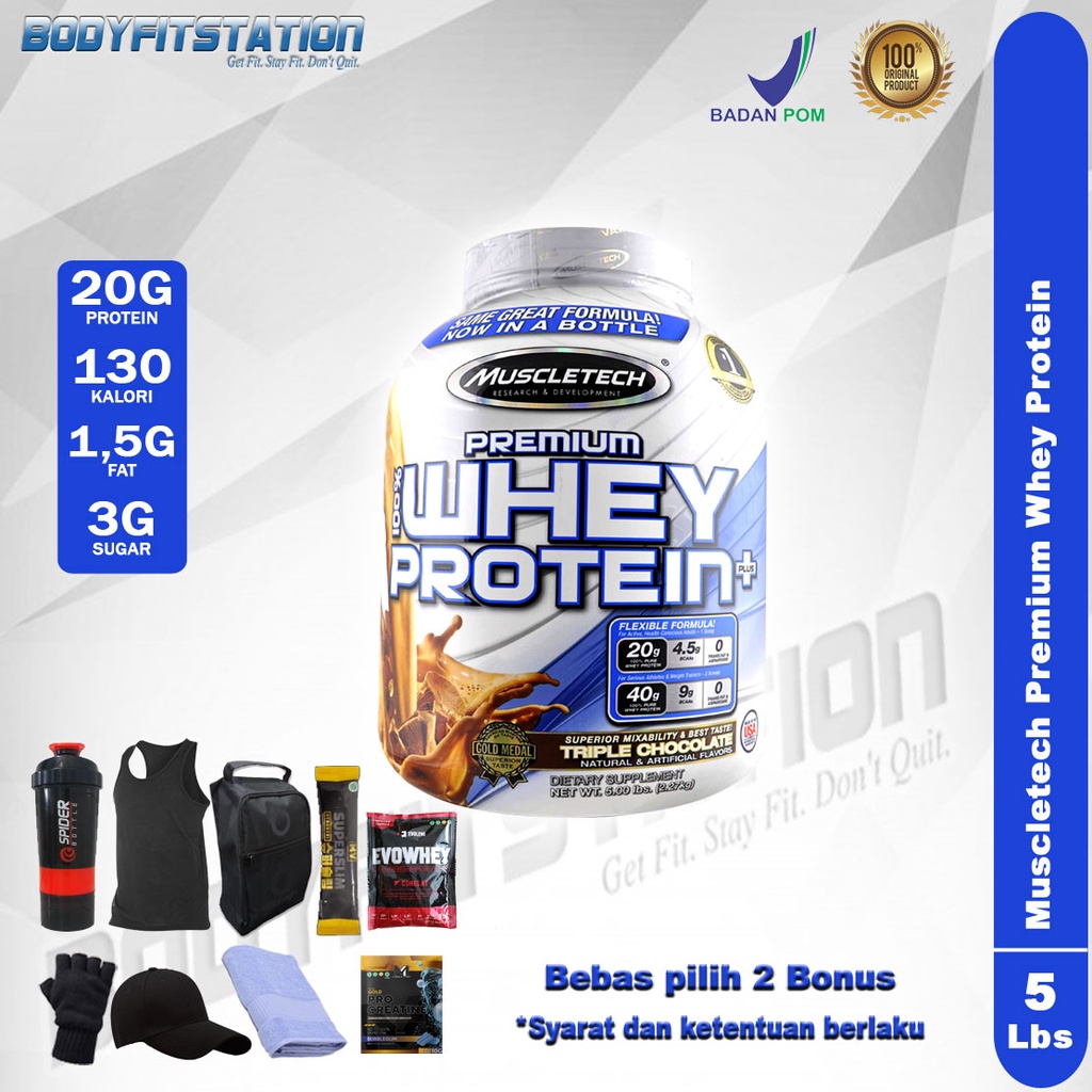 MuscleTech Premium Whey Protein Plus 5 Lbs / 5lb 5lbs lb otot suplemen suplement supplemen susu