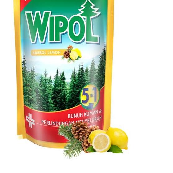 ➢ Wipol Sabun Karbol Pembersih Lantai Lemon Tangguh Bunuh Kuman 780 ml Twin Pack ✾