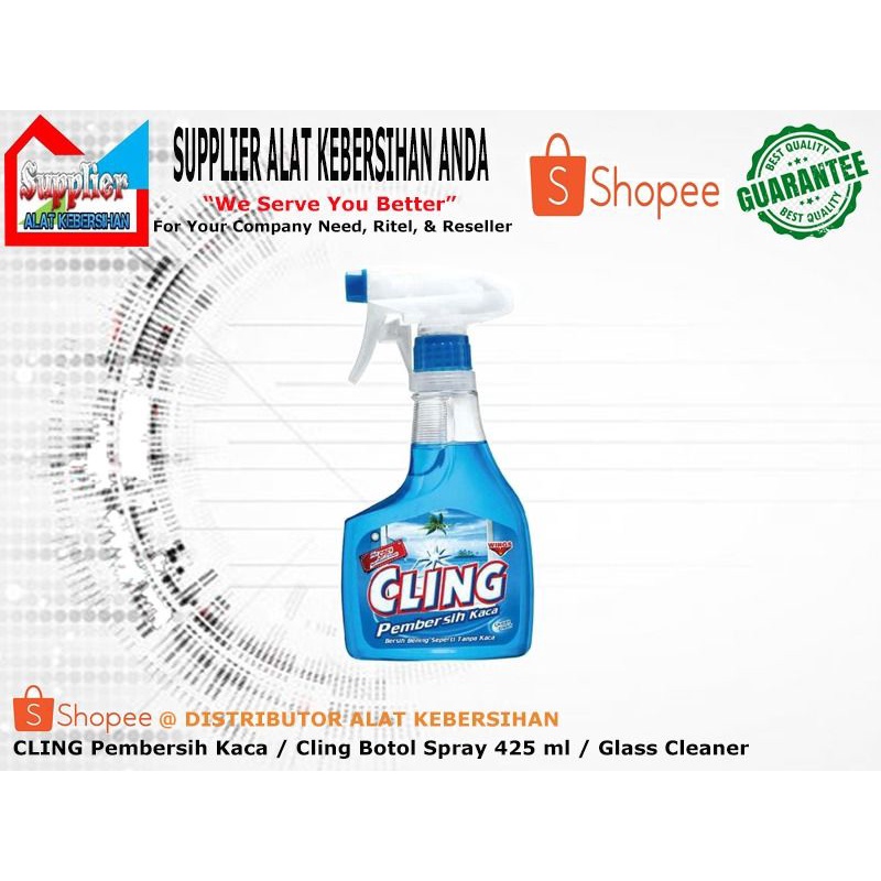 Pembersih kaca botol semprot CLING/ Glass Cleaner Sprayer