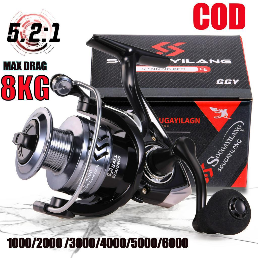 SOUGAYILANG REEL PANCING 1000-6000 UKURAN 5.2:1 RASIO GEAR PEMINTALAN REEL PANCING UNTUK MEMANCING