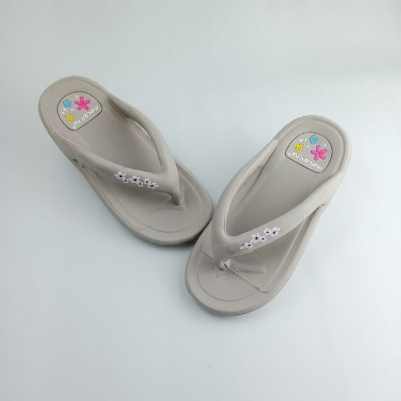 YK5019 Sandal Jepit Wanita Remaja Motif Bunga / Sandal Jepit Karet Merek Inkayni Size 36-40