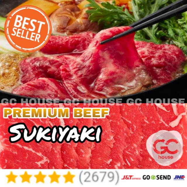 

Daging Sapi SUKIYAKI/ Yakiniku/ BBQ / Shabu AUS Sliced Beef PREMIUM 250gr