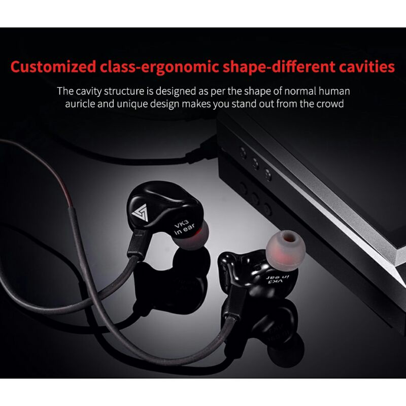 HIFI Earphone Mega Bass With Mic QKZ VK3