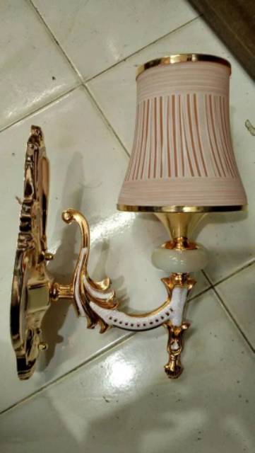 Lampu dinding cantik minimalis hias rumah modern mewah gold 086