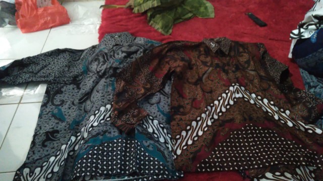 Batik Couple Keluarga - Couple Batik Indonesia Sarimbit Gamis Familly Set Batik Banana