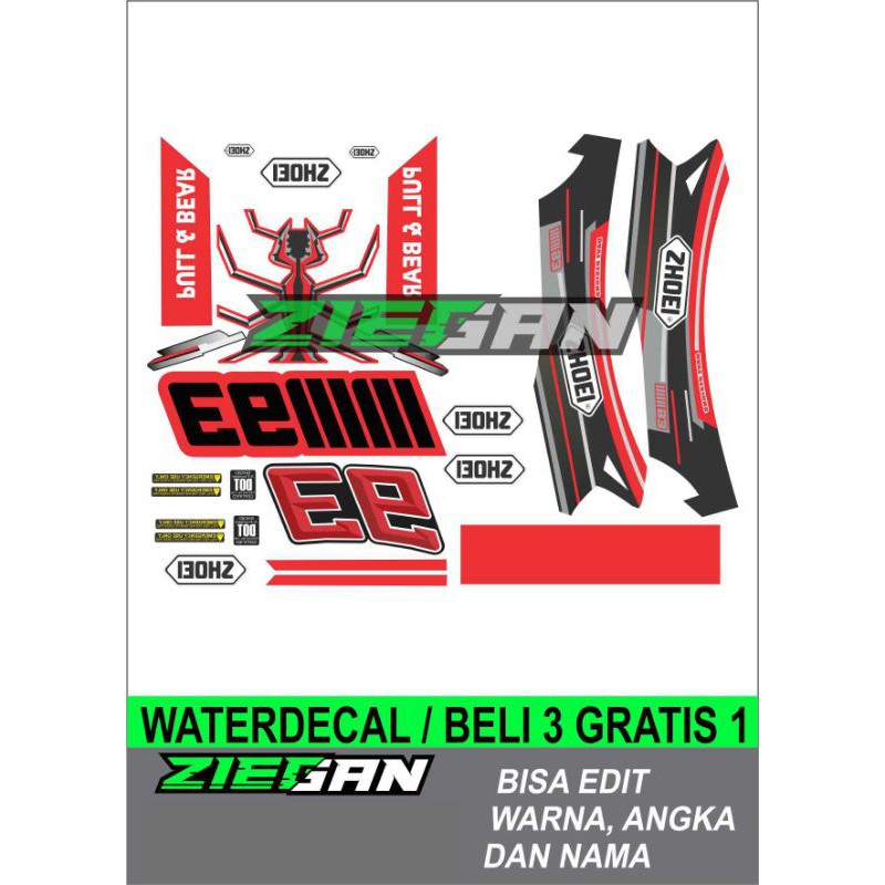 Water decal helm marquez black concept