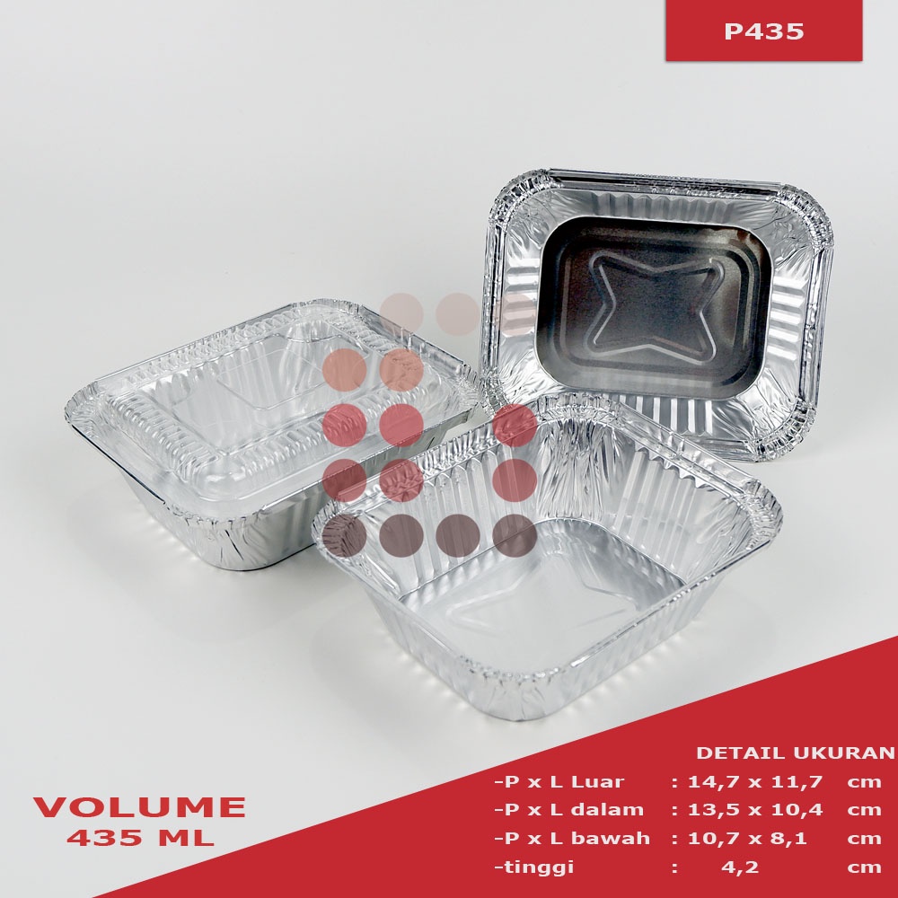 Alumunium foil cup BX 2551 / P435 + TUTUP