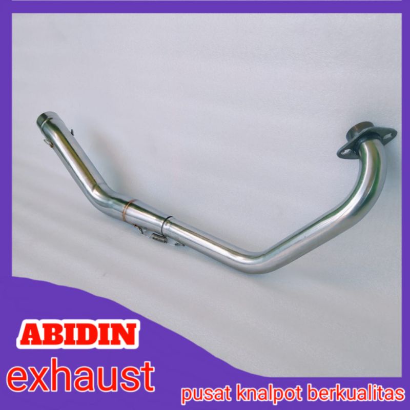 Pipa leher knalpot full bending Yamaha Vixion Old lama stainless