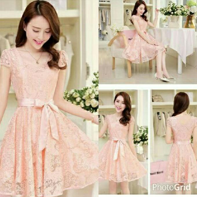 Sale Dress Anggun Brukat Salem Terbaru