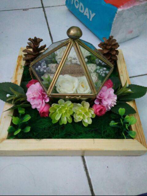 kotak kayu  hantaran mahar seserahan 20 x 20