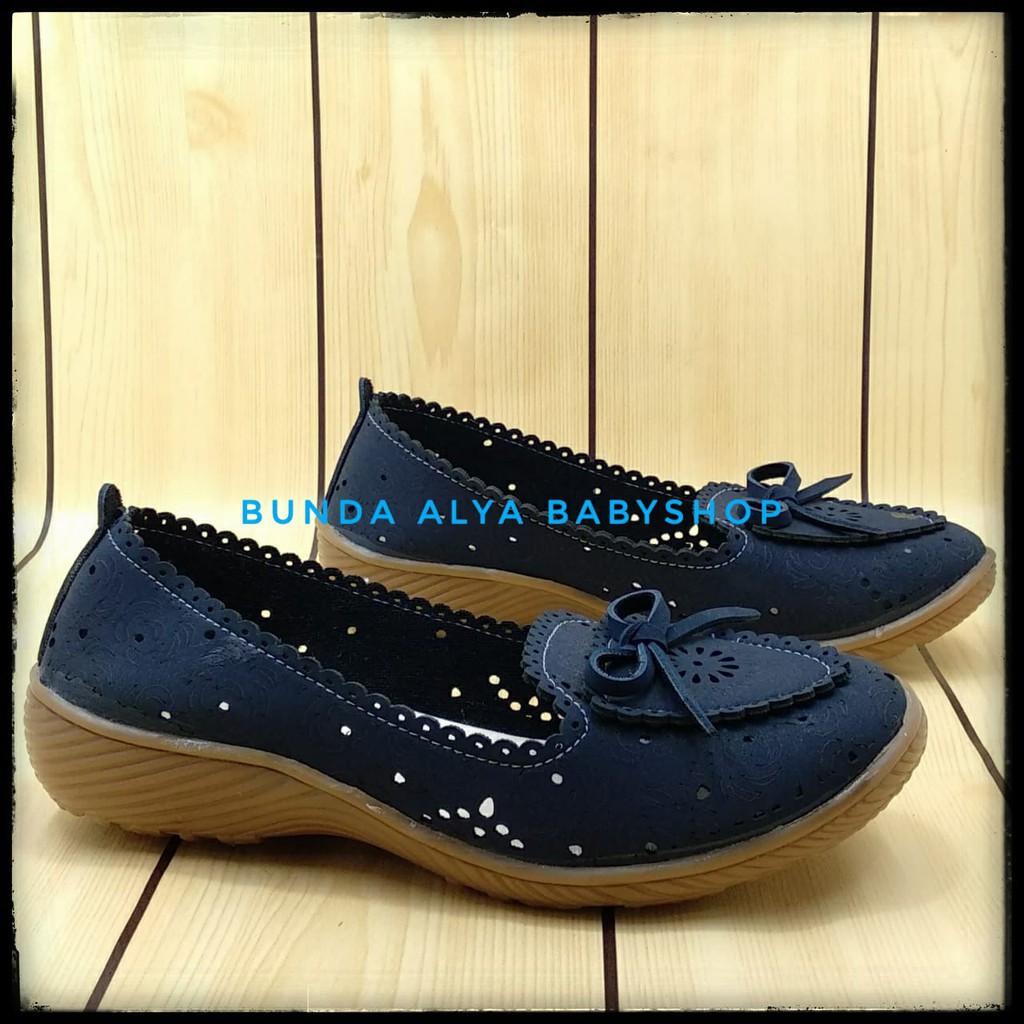 Sepatu Wanita NAVY Size 37 - 40 Sepatu Kerja Wanita - Sepatu Wanita Formal-Sepatu Slip On Perempuan