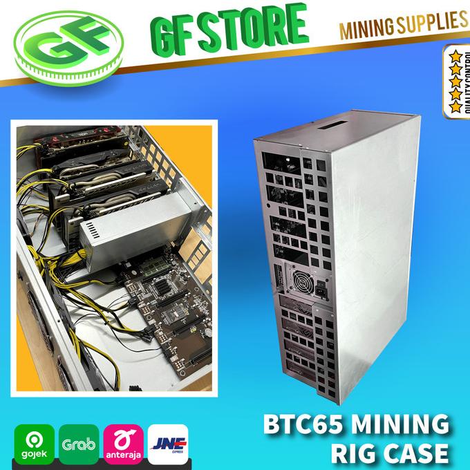 Mining Rig Case Btc65 With Cpu & Psu - Casing Gpu Mining Riserless