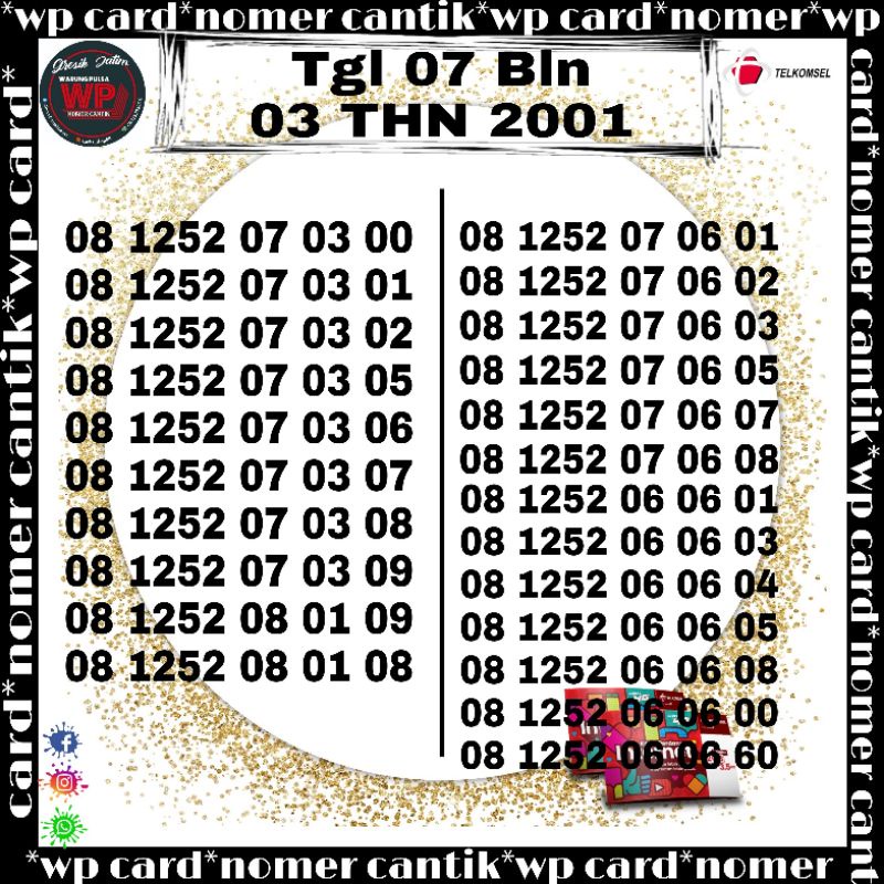 Nomer Cantik Telkomsel Tahunan