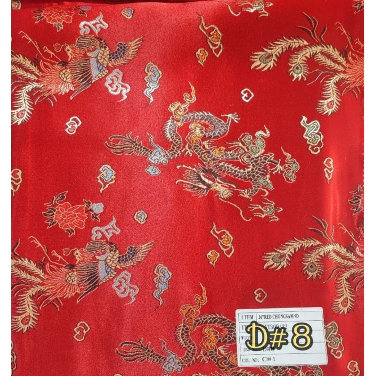 kain congsam ceongsham /bahan satin cheongsam kain meteran sutra bordir