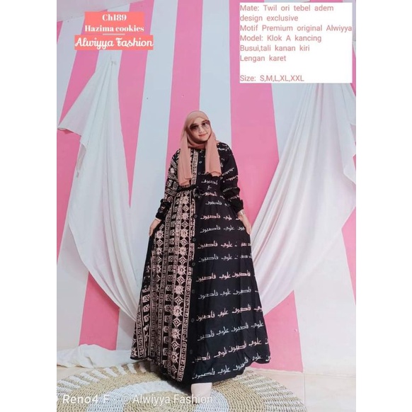 READY ALWIYA FASHION ✓ HOME DRESS HAZIMA COOKIES TWILL ORIGINAL BY ALWIYA