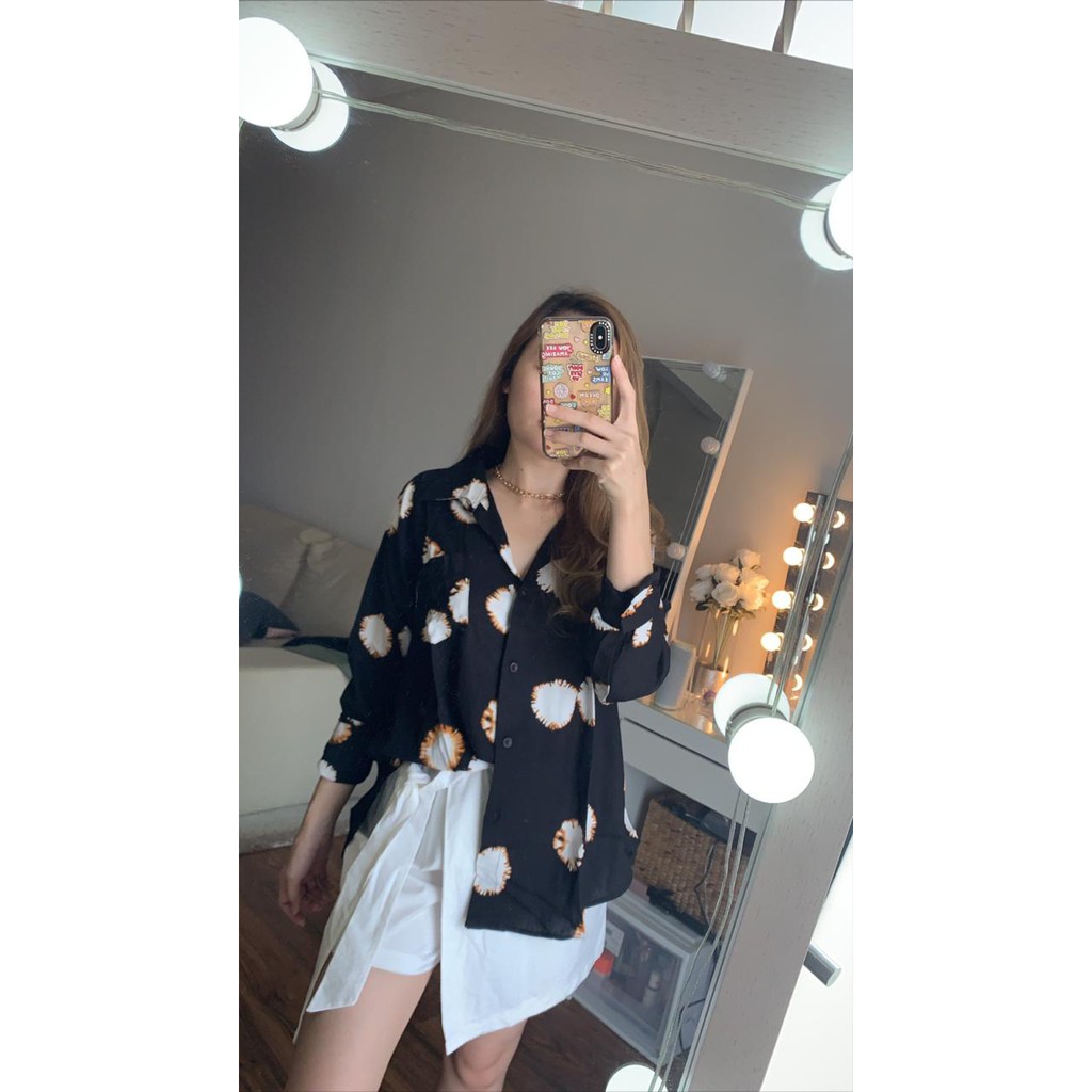 KEMEJA SHIBORI BLACK