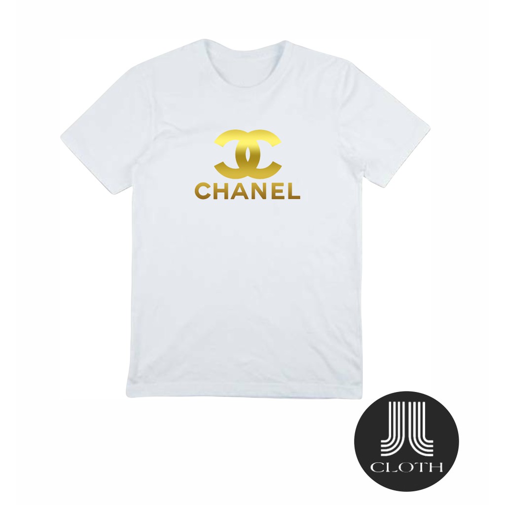 TSHIRT BAJU KAOS DISTRO PRIA WANITA CHANEL LOGO CASUAL COTTON COMBED 30S