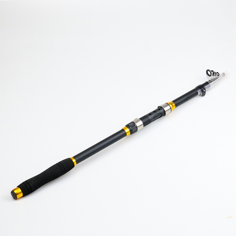 TaffSPORT stik pancing Joran Pancing murah Portabel Carbon Fiber 2.4M 2.7M 3M Tongkat pancing baitcasting