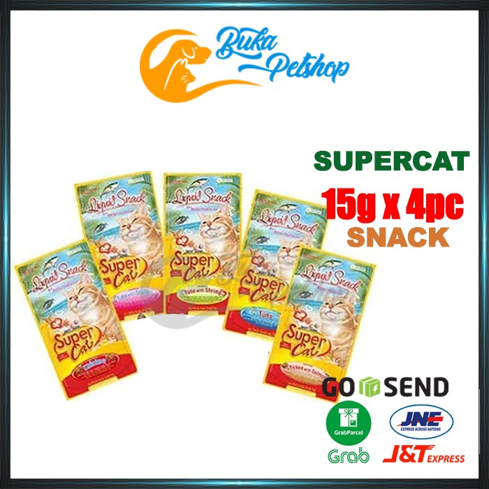 Snack Kucing SUPERCAT LIQUID Snack Cat 15g x 4pc