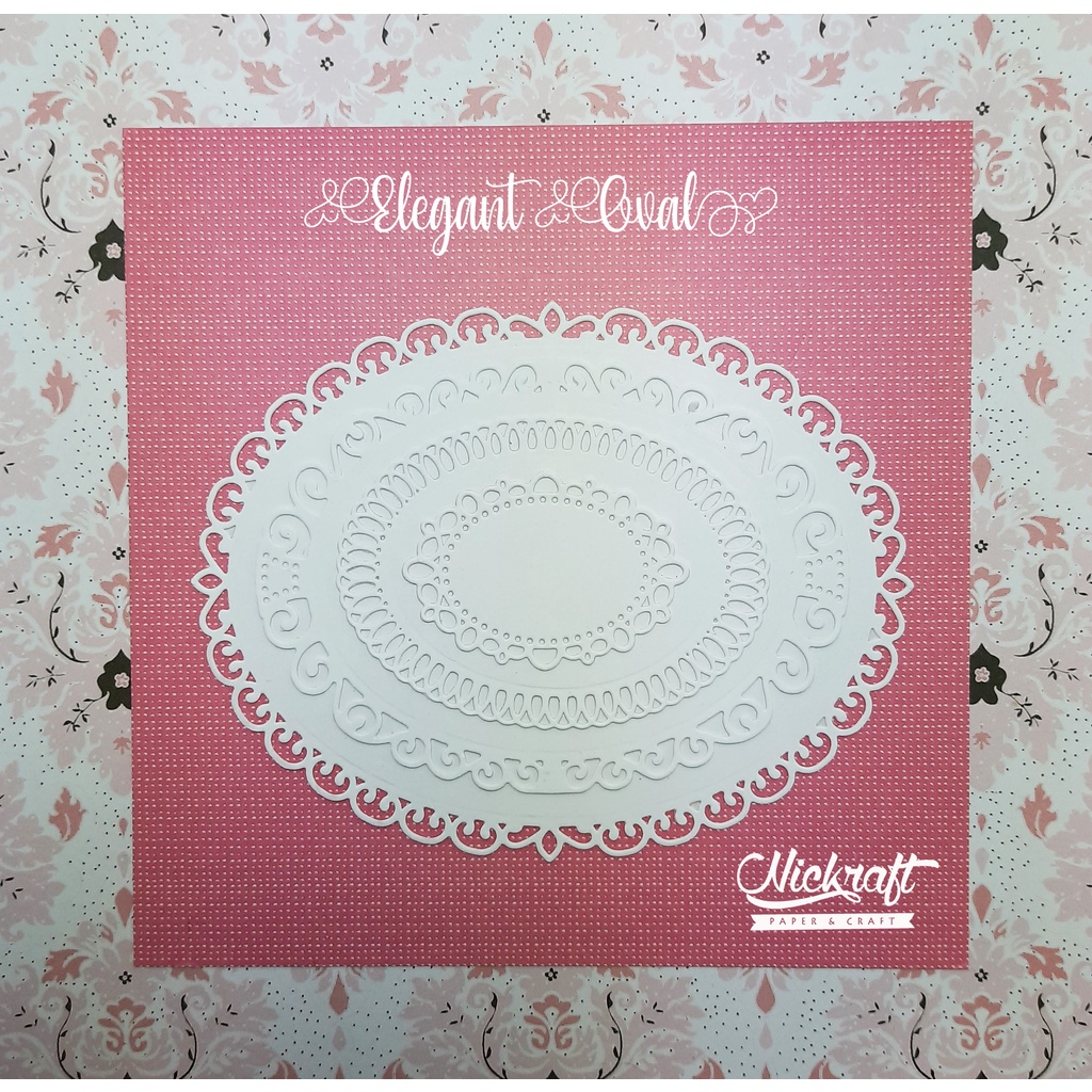 

ELEGANT OVAL - Bahan Scrapbook Label