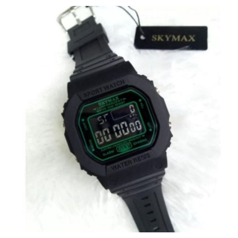 Jam Tangan Skymax Waterproof Kotak Model Terbaru 2028 Jam Tangan Skymax Anti Air