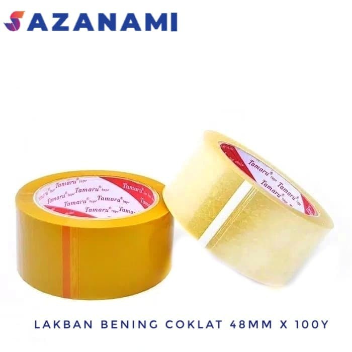 LAKBAN BENING 48MM X 100Y LAKBAN COKLAT TAMARU 2 X 100Y 1 LAKBAN BENING 48MM X 100Y LAKBAN COKLAT TAMARU 2 X 100Y 1