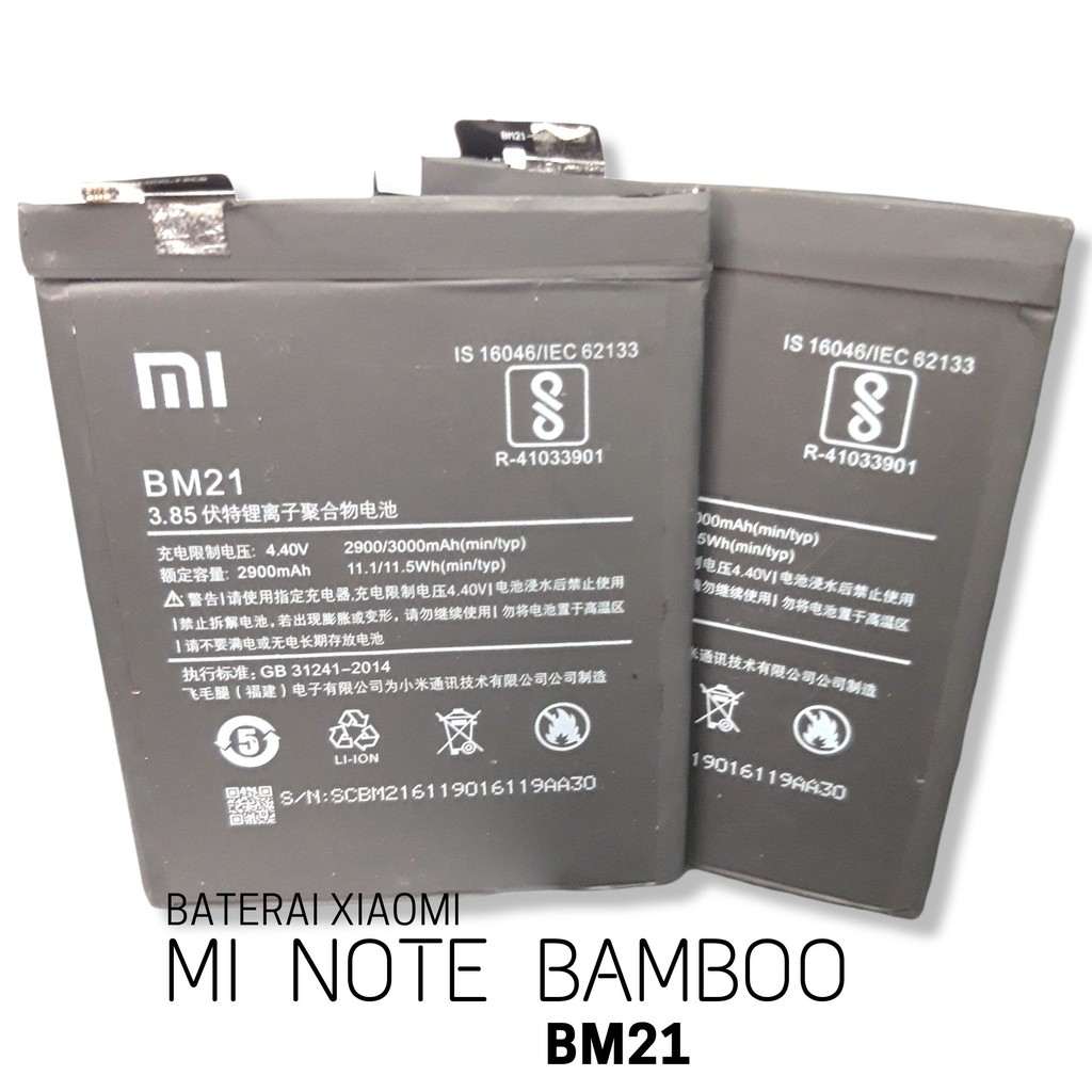 Battery Baterai Xiaomi Mi Note Bamboo BM21 Kualitas Ori