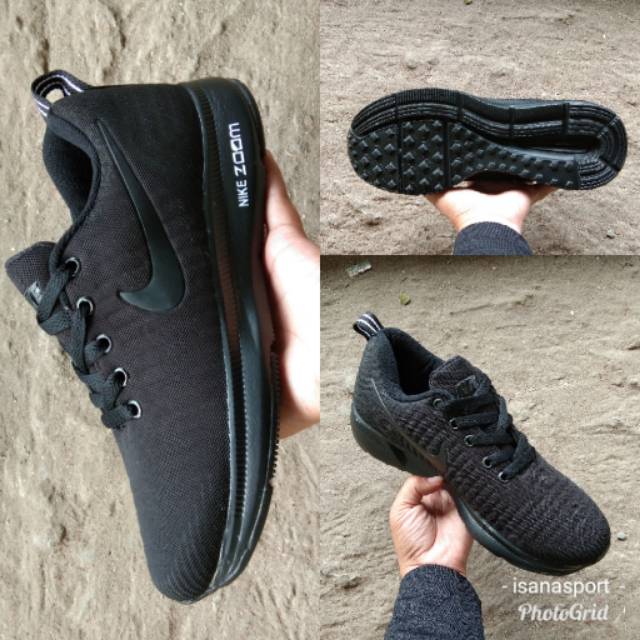 sepatu nike full black original