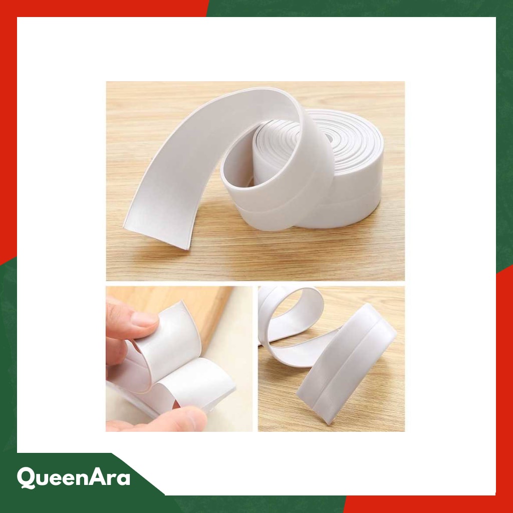 Mildew Sealing Strip Sticker PVC Dapur Kamar Mandi 3.2m 3.8c