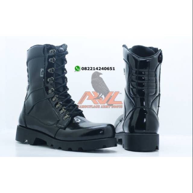 AWL FOOTWEAR FK RADIAL Sepatu pdl full kulit kilap untuk tni polri type radial
