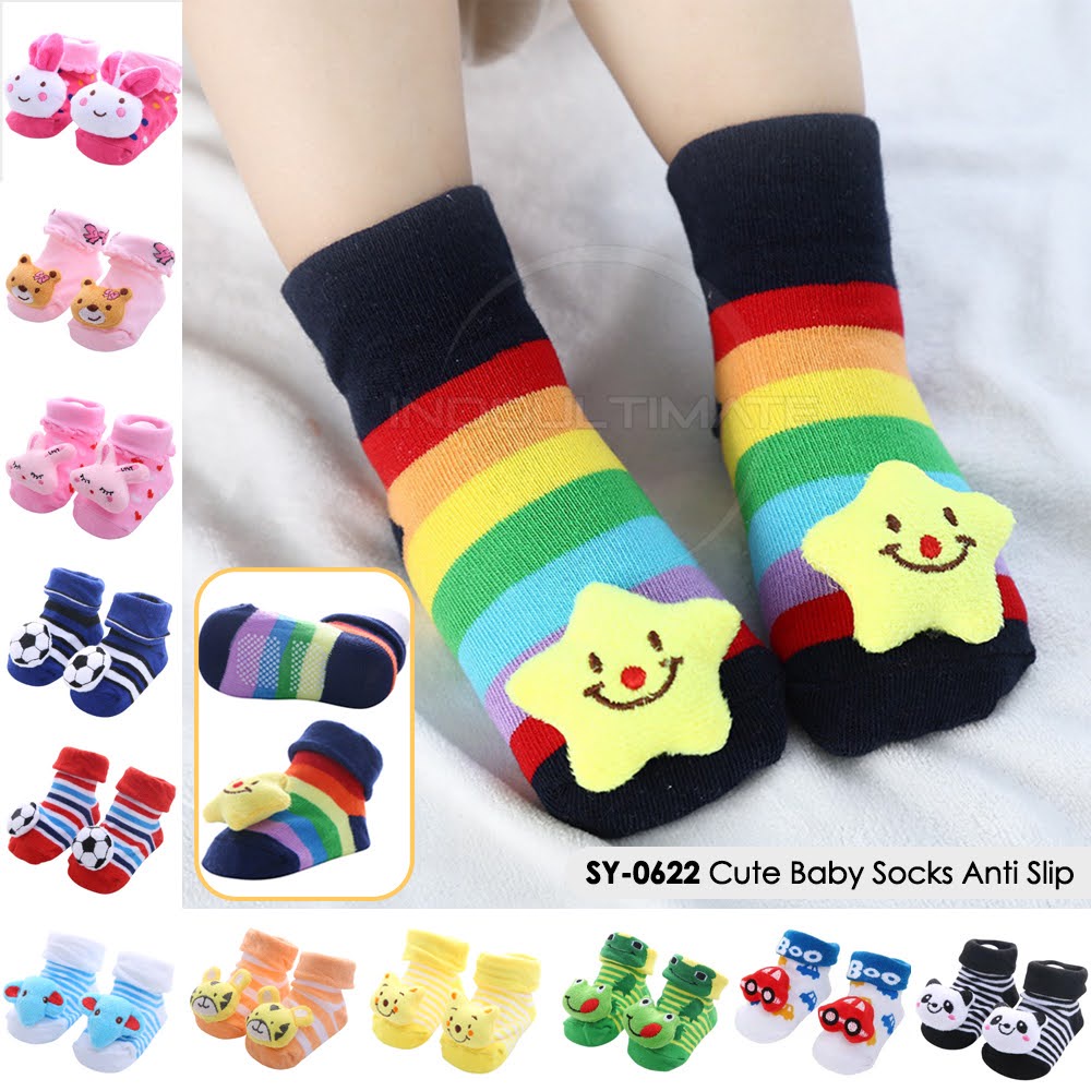 SY-0622 Kaos Kaki Bayi Karakter Mix Kaos Kaki Bayi New Born Motif