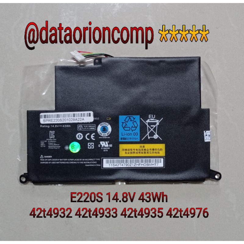 BATERAI Battery LENOVO Thinkpad Edge E220s 42t4932 42t4933 42t4935 42t4976