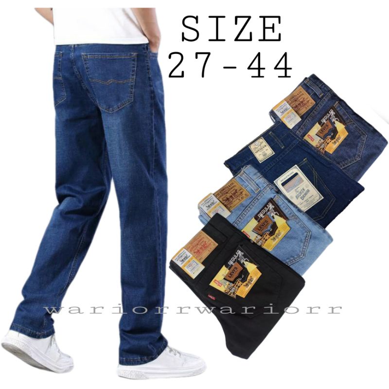 Celana Jeans Panjang Pria Standar Reguler Bige Size Jumbo 27-44 Original Premium