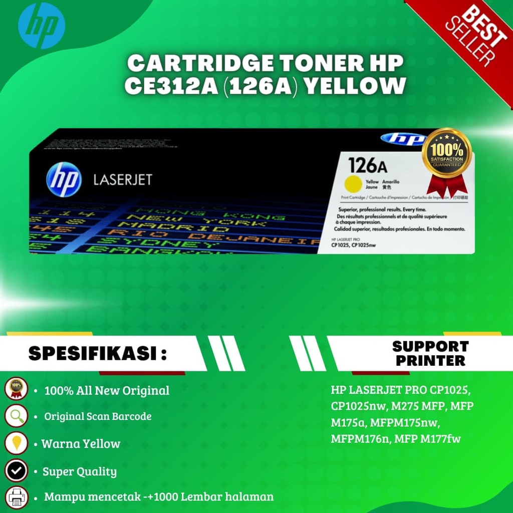 TONER HP 126A YELLOW