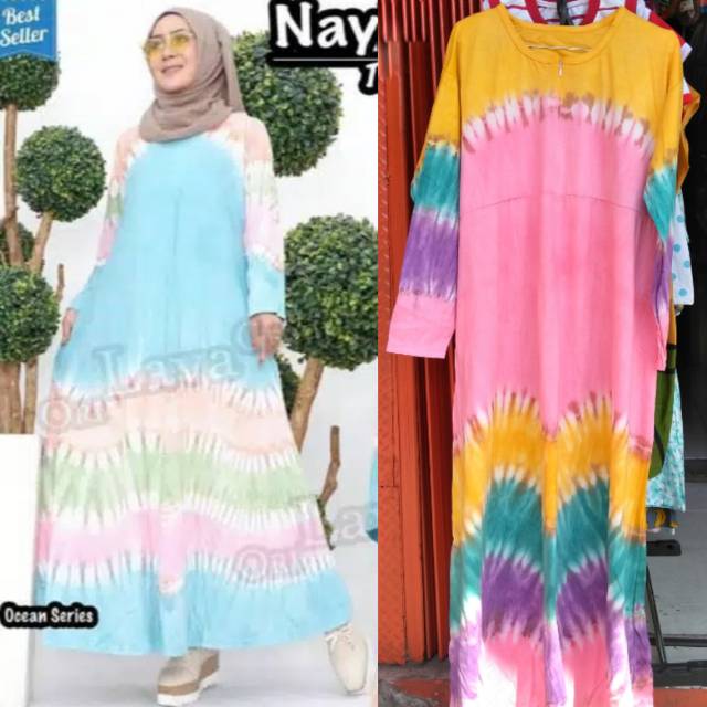 Gamis/daster kaos tiedye