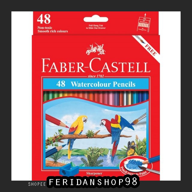 

BT866 PENSIL WARNA FABER BEST CASTELL 48 WATER COLOUR FREE KUAS DAN RAUTAN BY FERIDANSHOP98